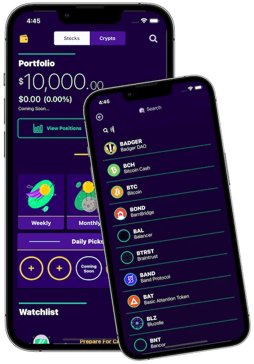 Rapunzl real-time Crypto simulator Phone App